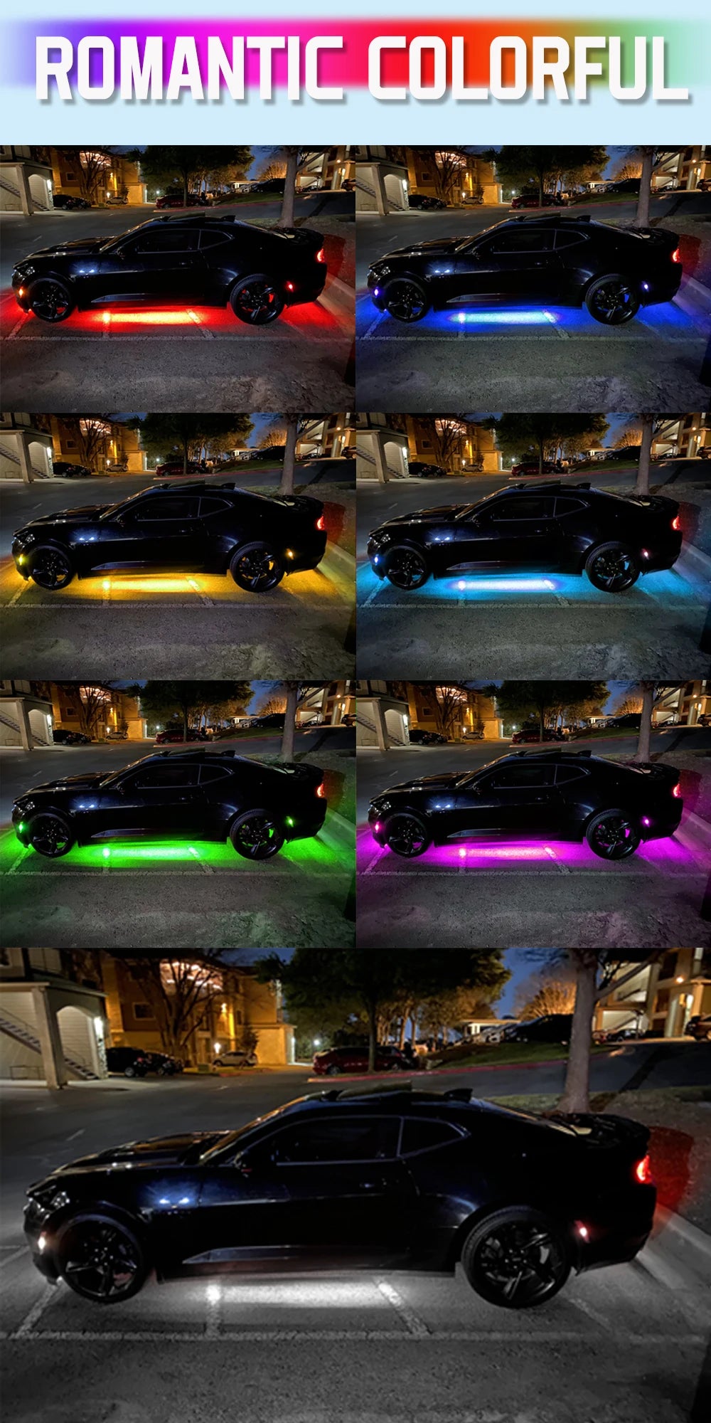 Car Charssis Flexible LED Strip Light LED Underbody APP Control