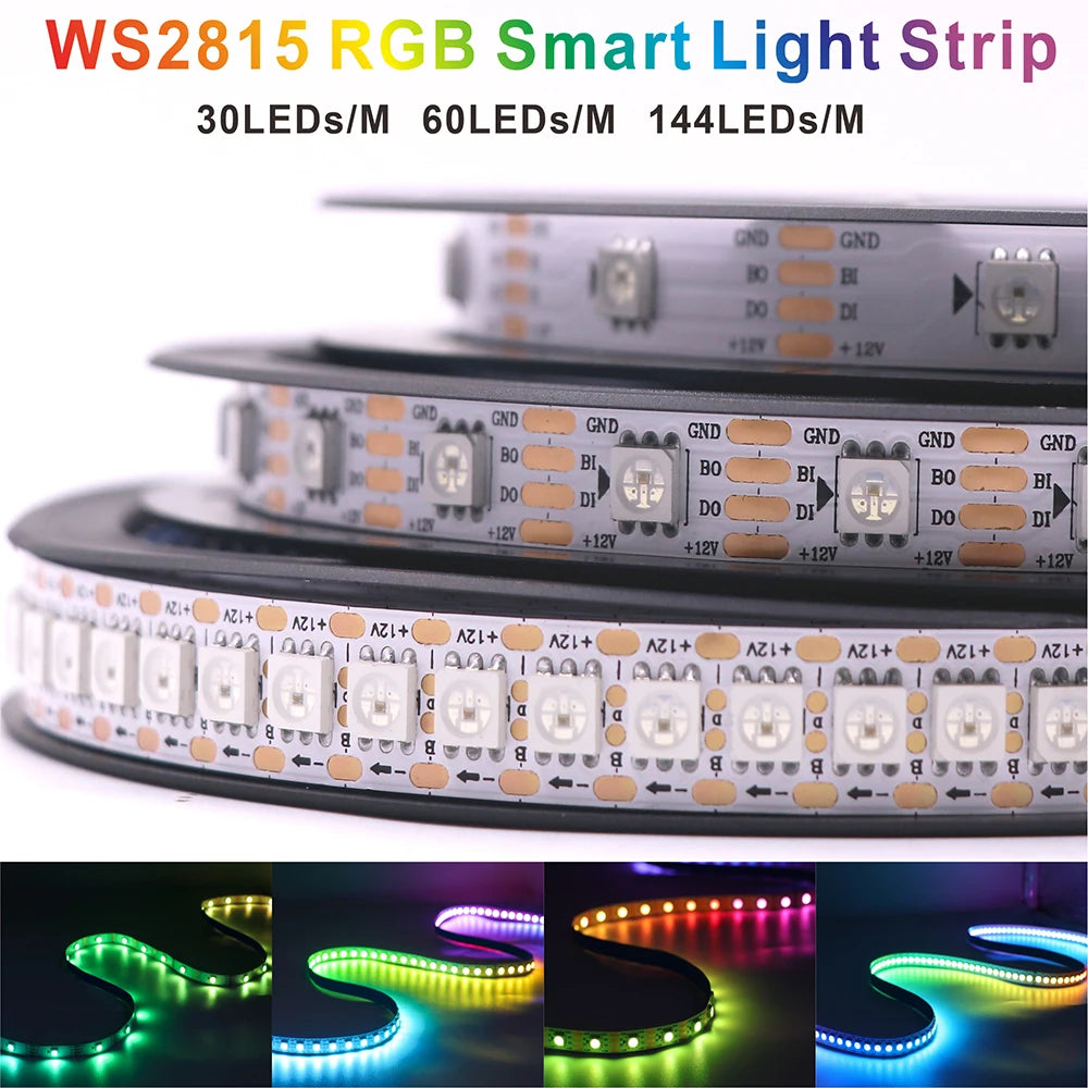 DC12V WS2815 1m-5m WS2813 WS2812B RGB LED Pixels