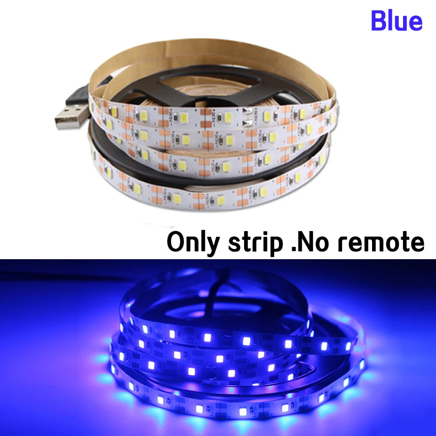 RGB PC LED TV USB Light Strip Backlight 2835 0.5m- 5m Warm White