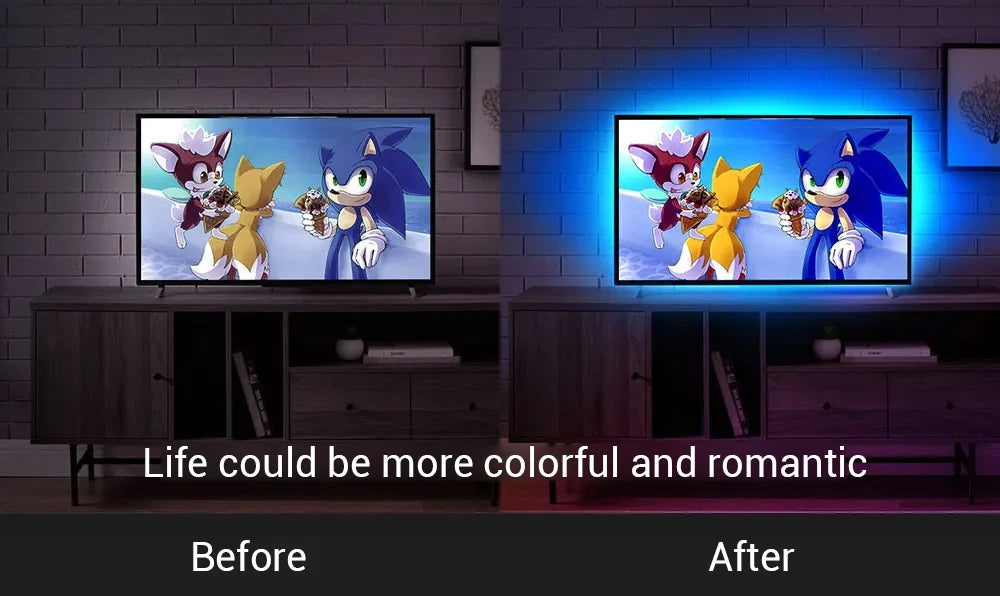 LED TV Led Backlight RGBIC USB Strip Light with AR Color