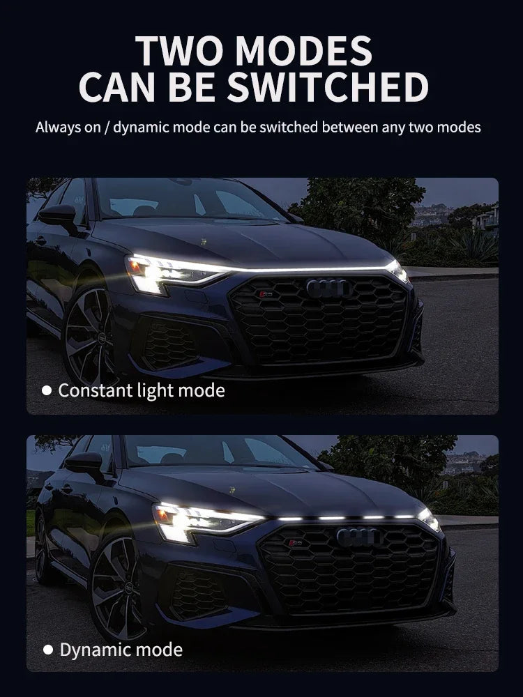 LED Yellow White Car Daytime Running Light Strip