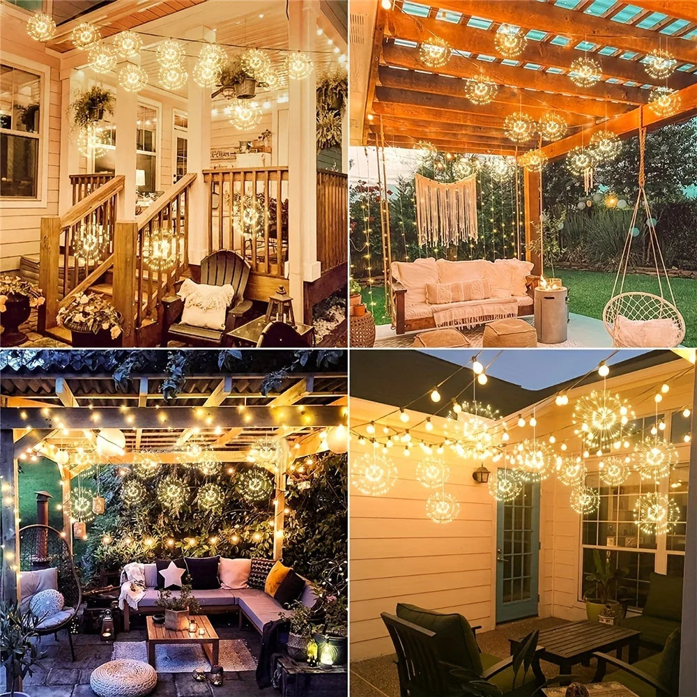 Suspended Solar Firework Light 360/480 Led Star Burst Light