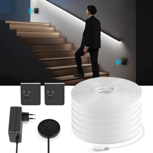 10M 5M 2M Two PIR Motion Sensor Switch 24V Neon LED Strip Light