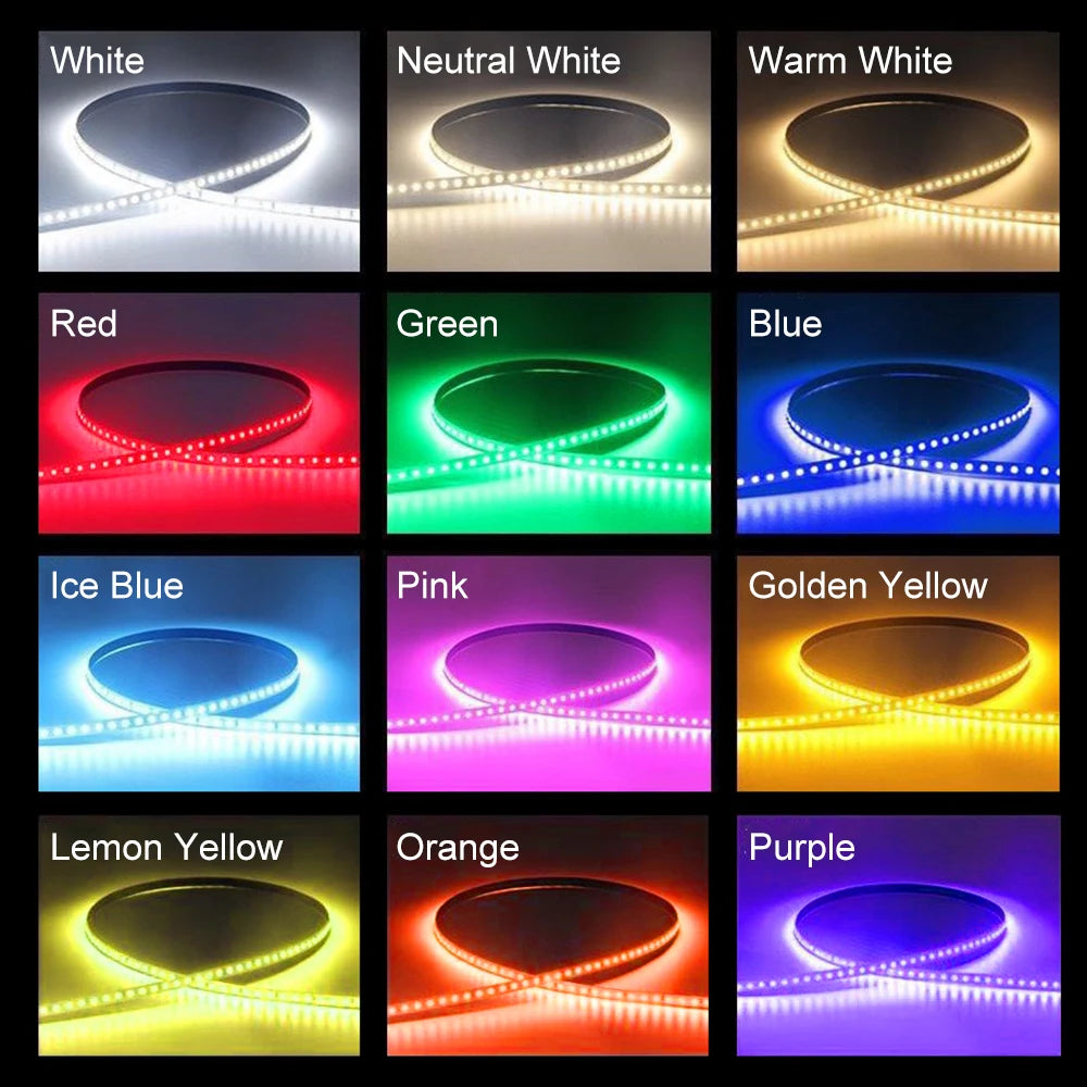 6mm Width DC12V 2835 S Shape LED Strip Flexible Foldable Tape Light