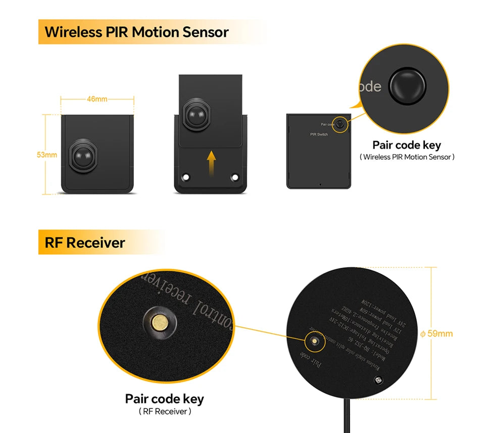 One/Dual Motion Sensor Switch COB Neon LED Strip