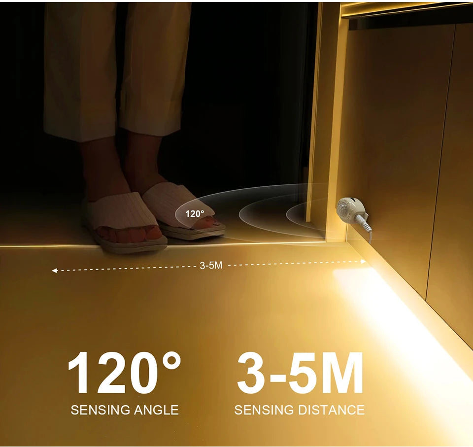 Wireless PIR Motion Sensor 5V USB LED Strip Light Flexible LED Tape