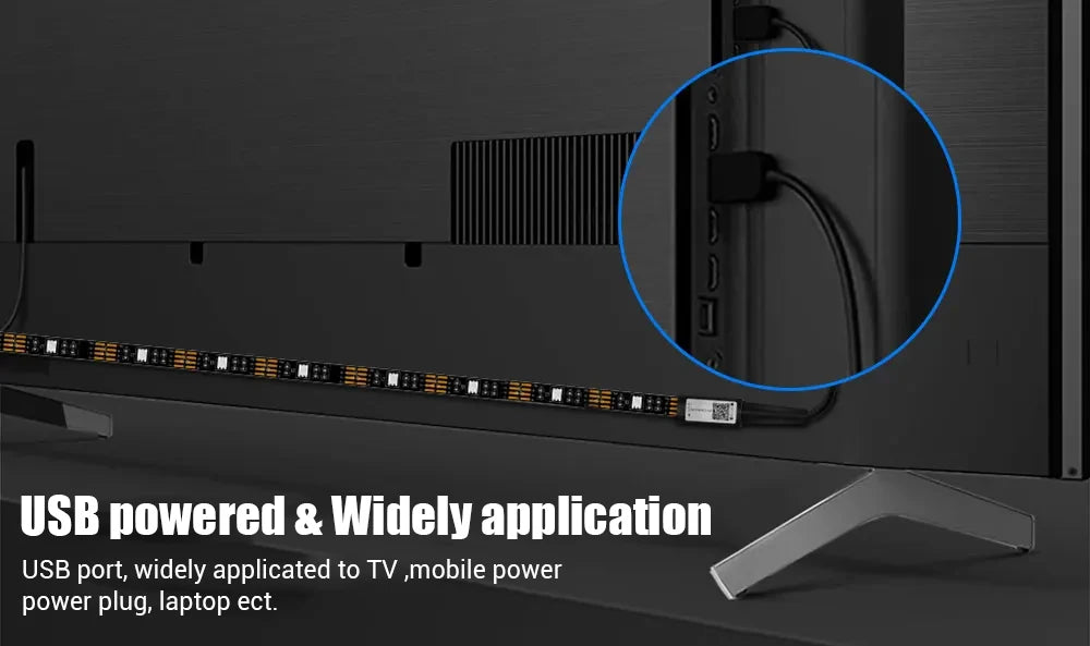 LED TV Led Backlight RGBIC USB Strip Light with AR Color