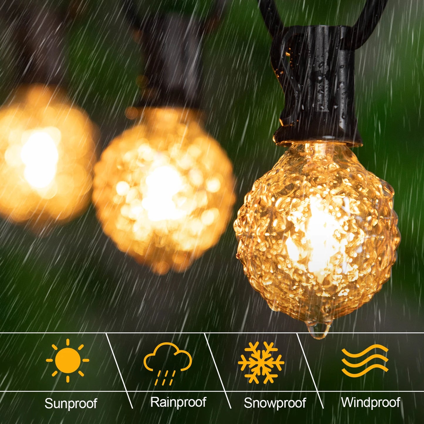 Outdoor Waterproof G40 String Lights 1W Ice Diamond