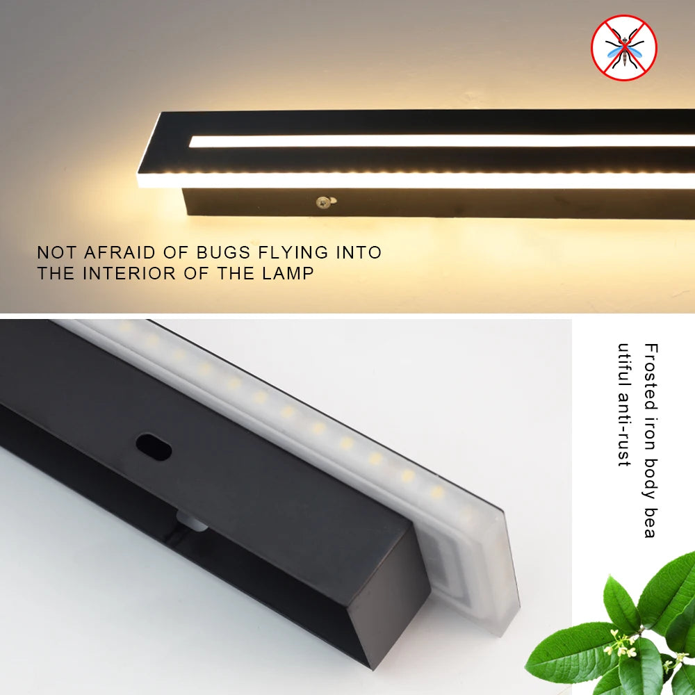 Waterproof IP65 LED Long Wall Sconce Lamp Garden Light
