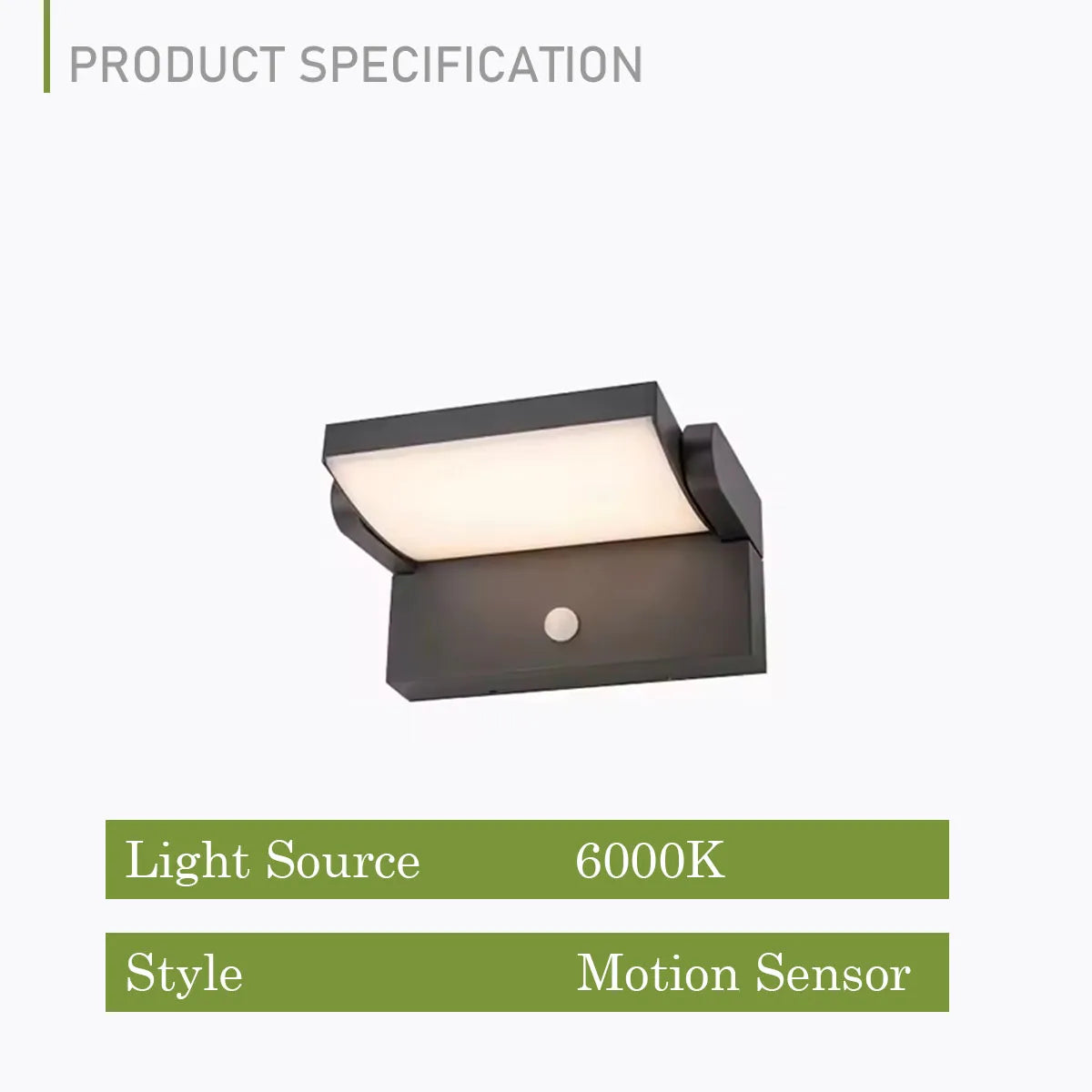 Motion Sensor Outdoor Wall Lamp IP65 Waterproof LED Porch