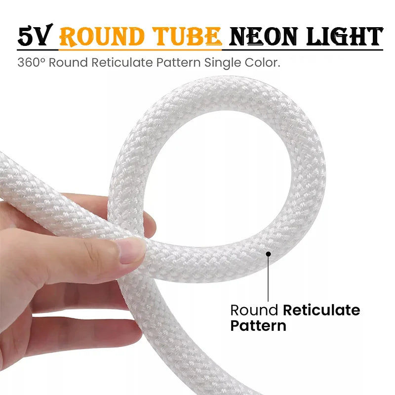 360 Degree Round Reticulate Neon LED Strip with Remote Control