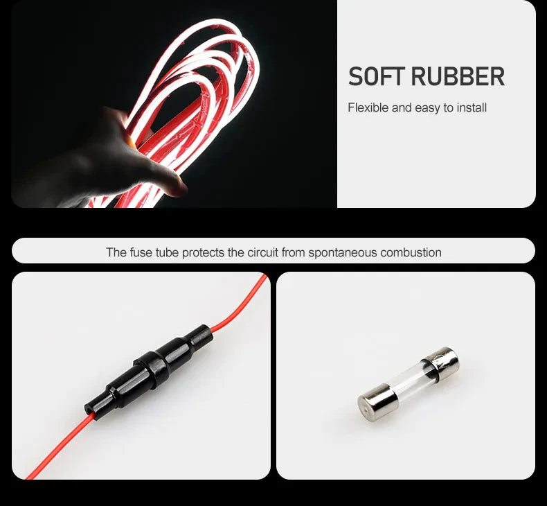 12V Scan Starting Led Car Hood Light Strip Decorative Strips Car