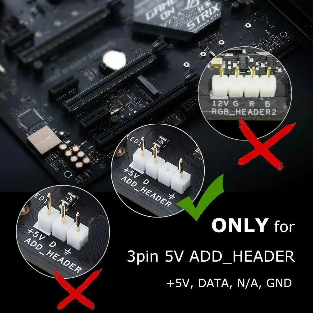 WS2812b ARGB LED Strip Light Addressable Rainbow Light
