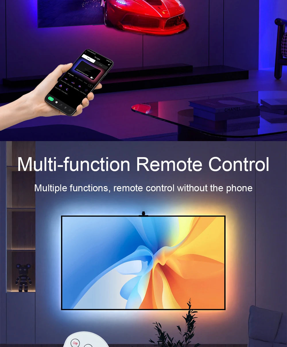 Immersion TV Backlights with Camera Smart Ambient TV Strip Light