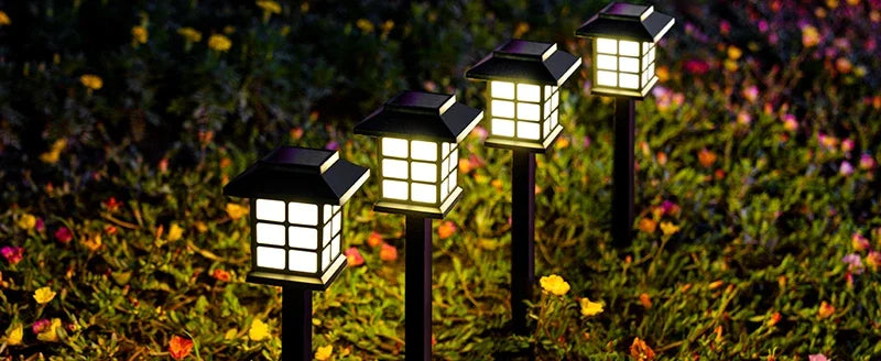 2/4/6/8Pcs Solar LED Pathway Lights Outdoor Waterproof
