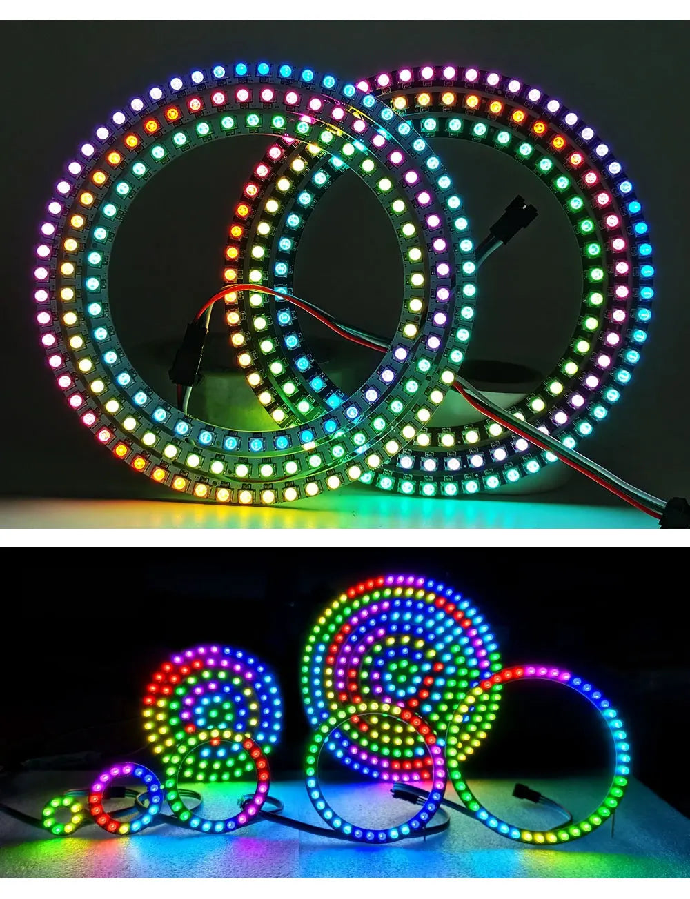USB RGB Led Ring WS2812B With 28Keys BT Music Controlle