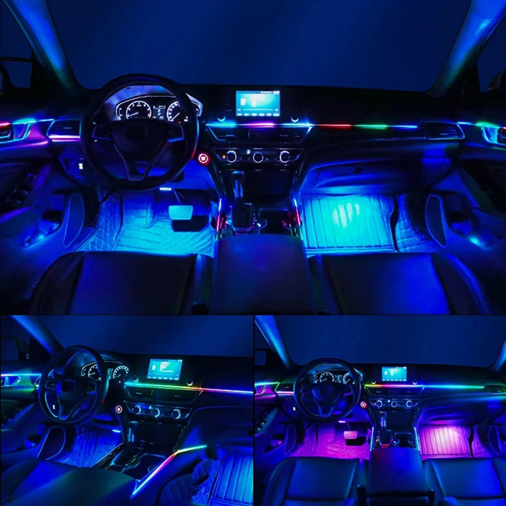 18 in 1 Car Ambient Light For BMW 64 Colors RGB LED Neon Strip