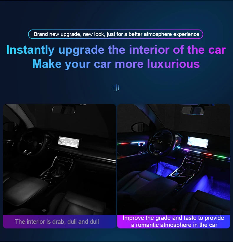 RGB Symphony Car Atmosphere Interior LED Acrylic Guide