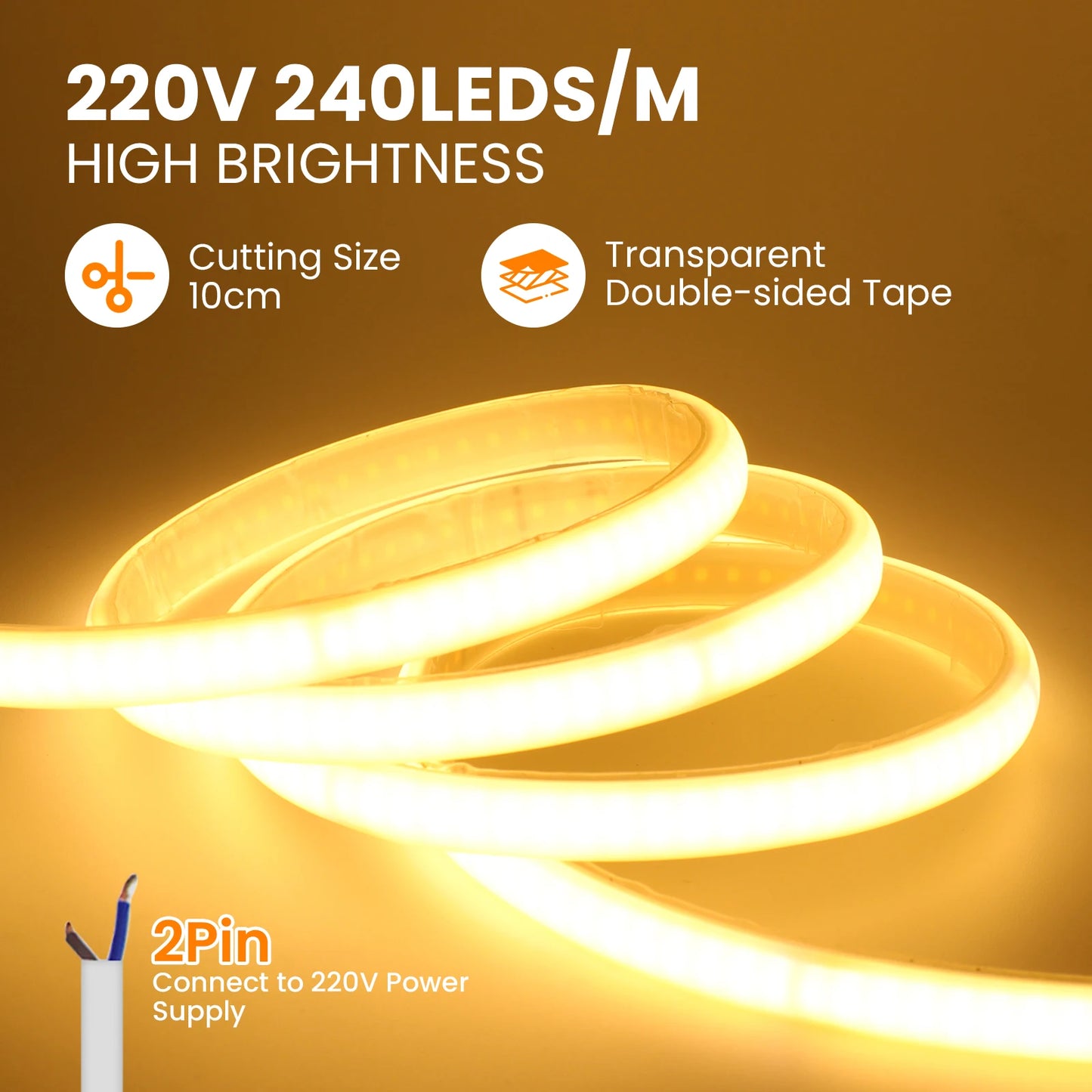 IP65 COB Self-adhesive Tape LED Neon Light Strips