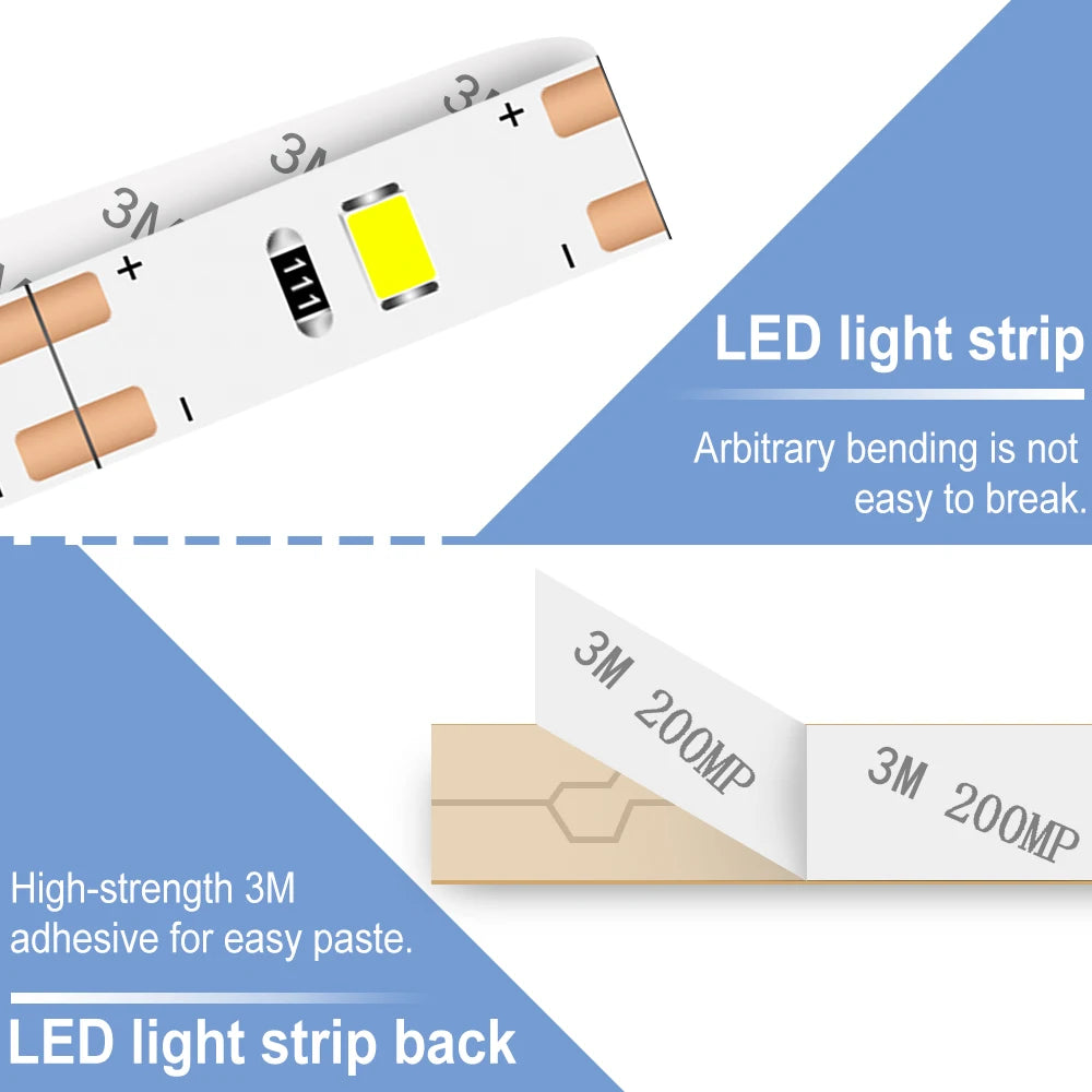 USB Strip Light LED Flexible Lamp Ribbon Diode Tape Lights
