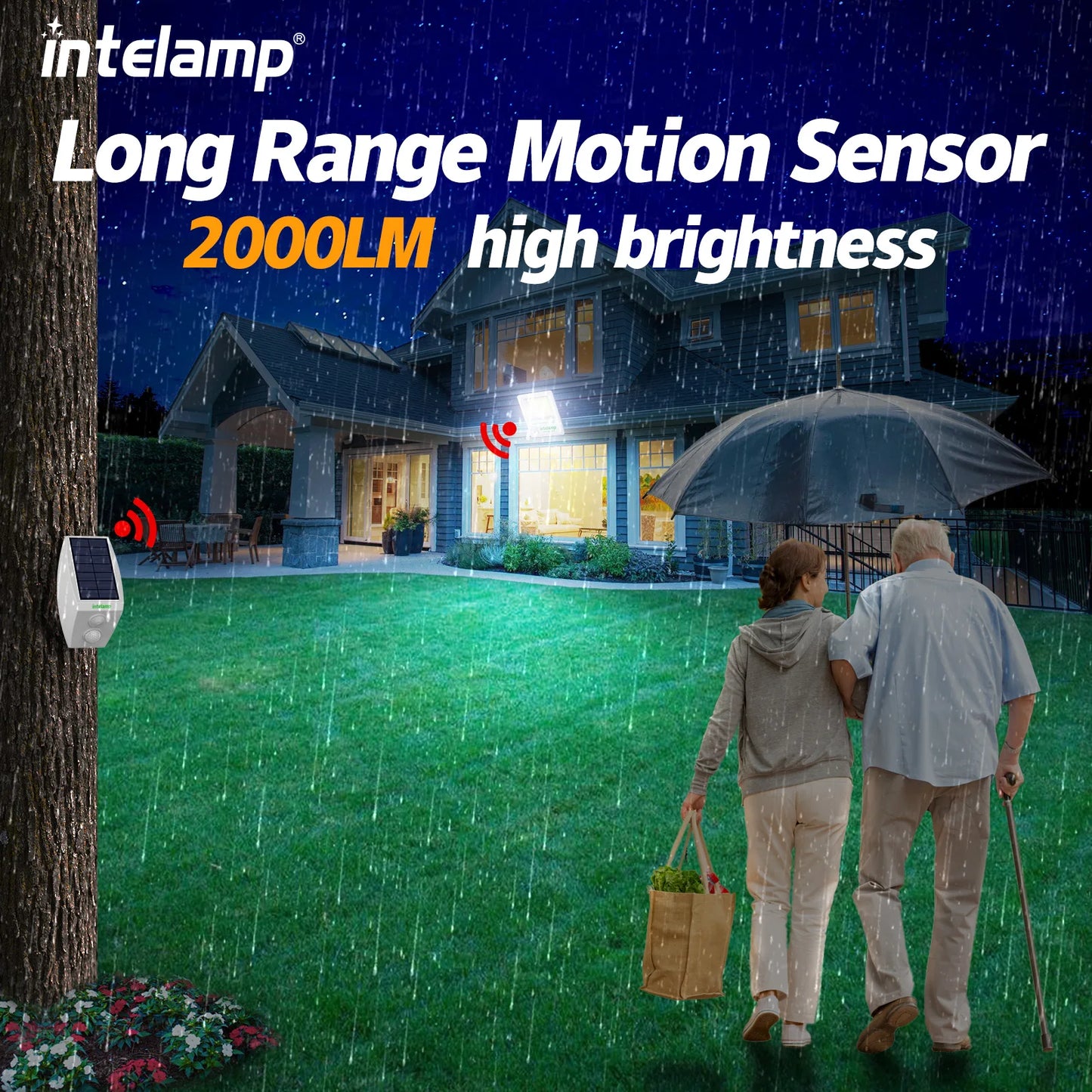 3000LM Solar Flood Light Outdoor Solar Lamp Motion Sensor Light