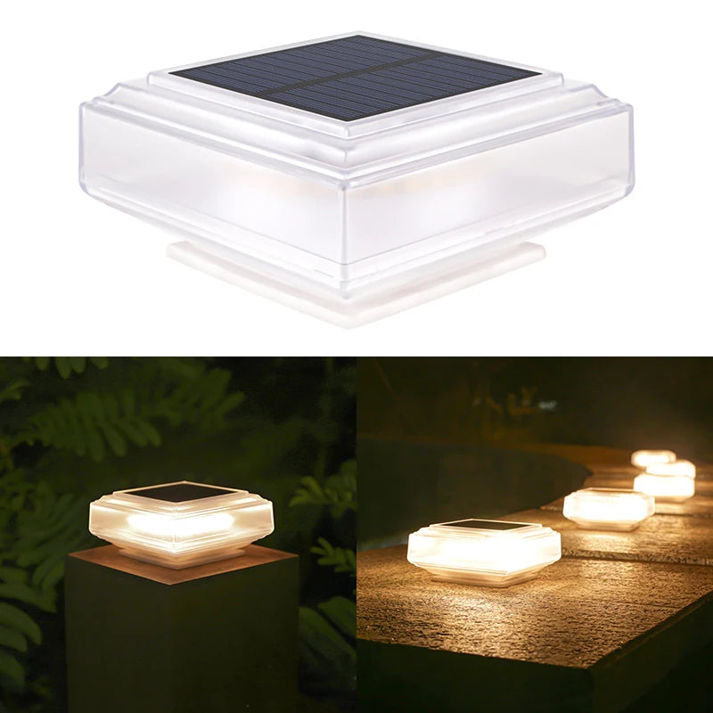 Solar Post Light Outdoor Pillar Cap Lights Lighting for Garden