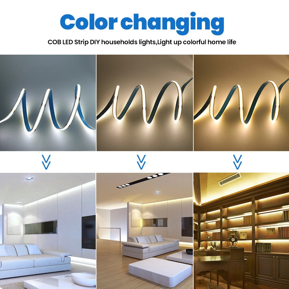 COB Strip Light 8MM 320Leds/M High Density Linear Lighting