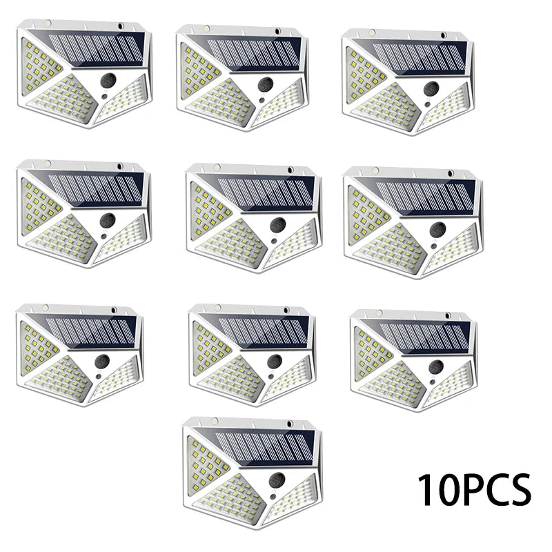 1-12 Pack Solar Lights Outdoor 100 LED Wall Lamp