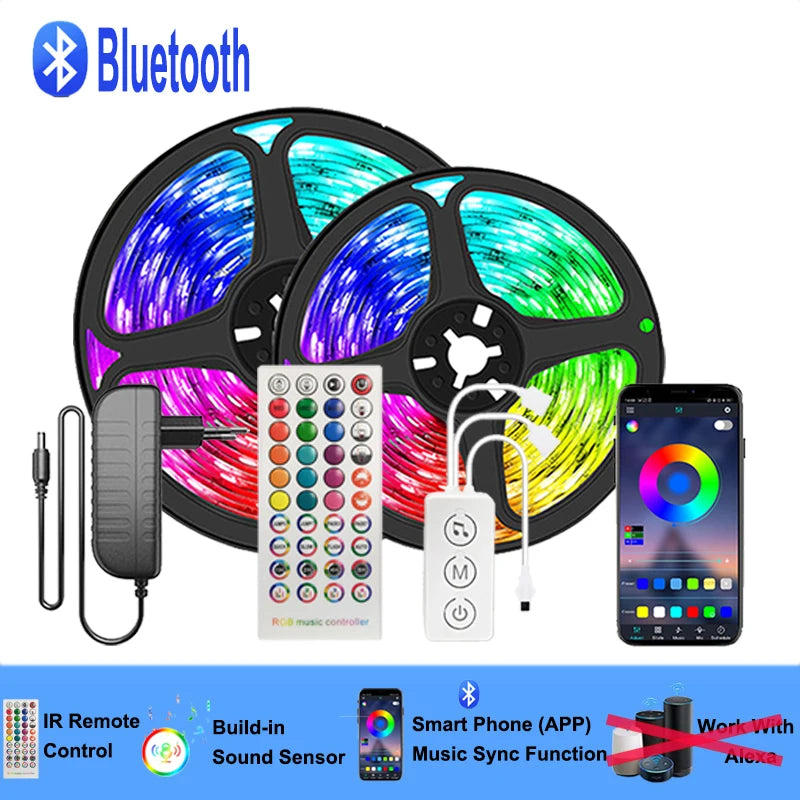 Wifi Led Strip Lights Bluetooth Music Led Tape Light