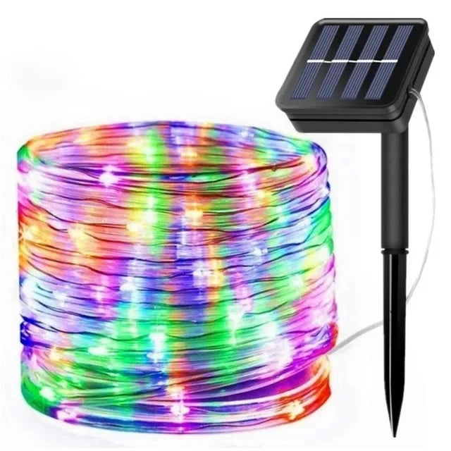 300LED Solar Rope Strip Light Outdoor Fairy Light Strings