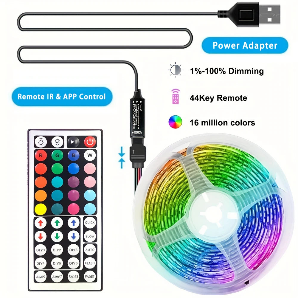 USB LED Strip Light APP Control IR Bluetooth Tape