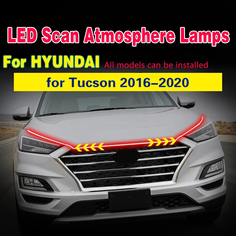 LED Auto Car Hood Lights Strip Universal Lamps Ambient Lights