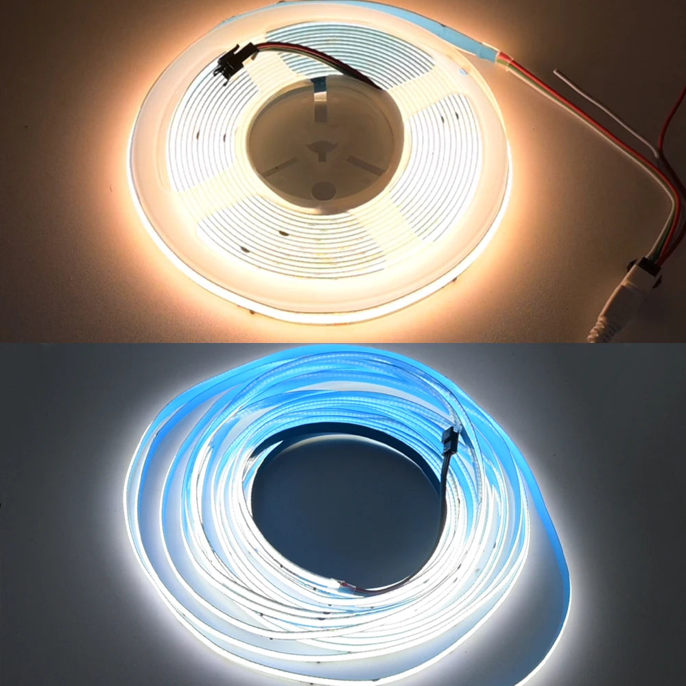 10M 20M COB Running Water Flowing LED Strip 24V Horse Racing Light