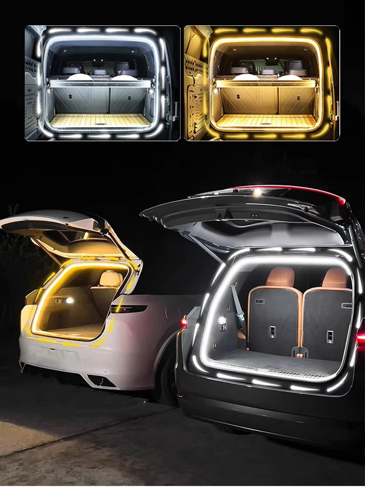 Car Trunk Dynamic Flowing Light Strip On/Off Scanning Trunks