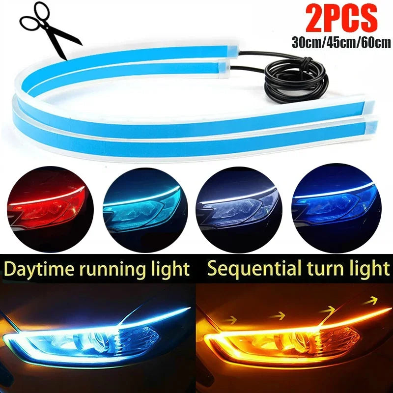 Led Guide Strip Headlight for Car Daytime Running Lights