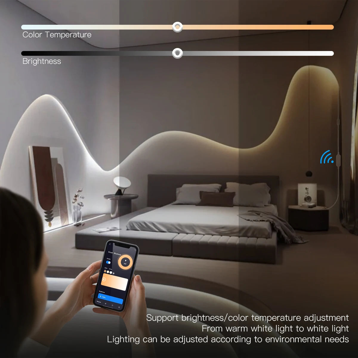Smart TUYA WiFi COB Strip Light High Lumen Support Alexa