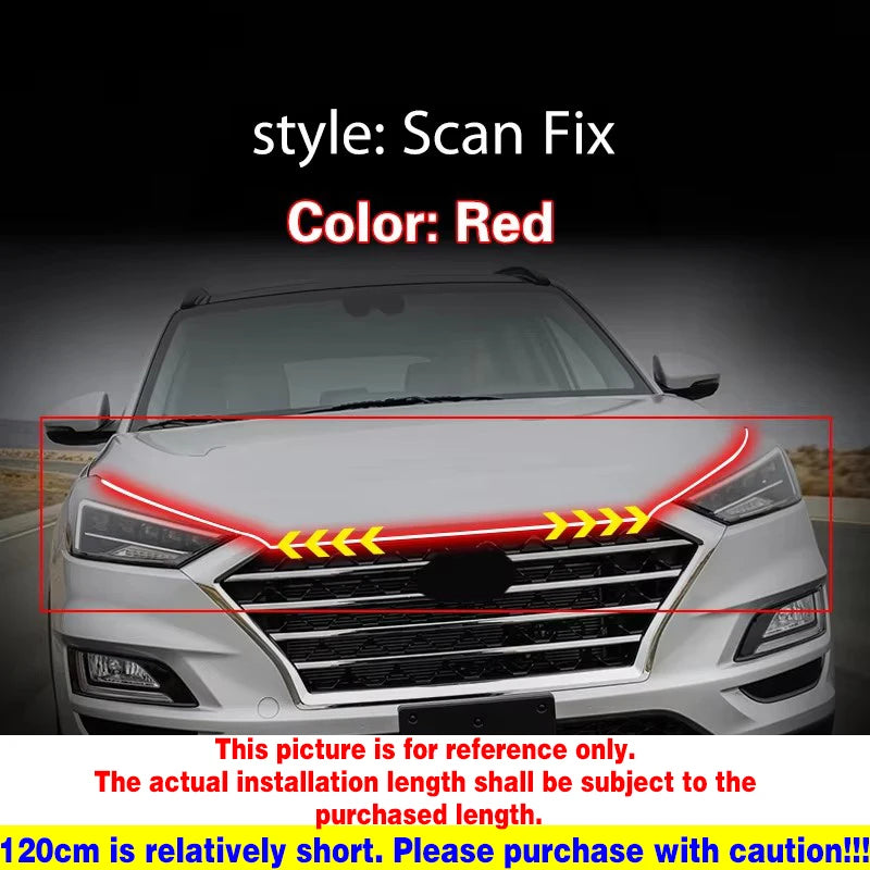 LED Auto Car Hood Lights Strip Universal Lamps Ambient Lights