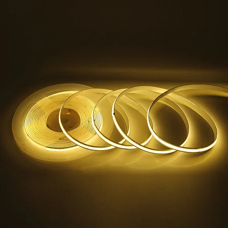 320Leds/M 8mm COB LED Strip DC 12V 24V Flexible High Bright Tape