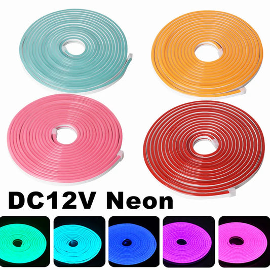 LED Neon Light Strip DC 12V Waterproof Neon Sign 6X12mm