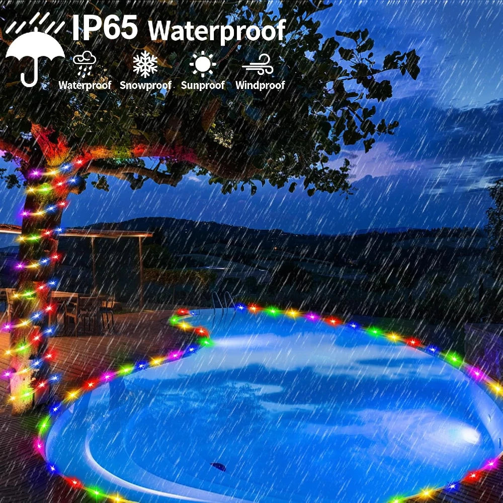 Solar Rope Lights Solar LED Light Path Deck Outdoor Garden Solar String Lights