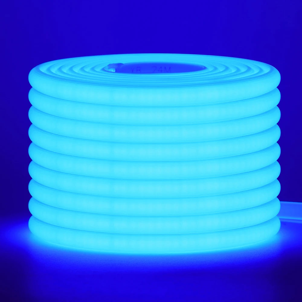 220V COB LED Neon Strip Light Switch ON/OFF EU Plug