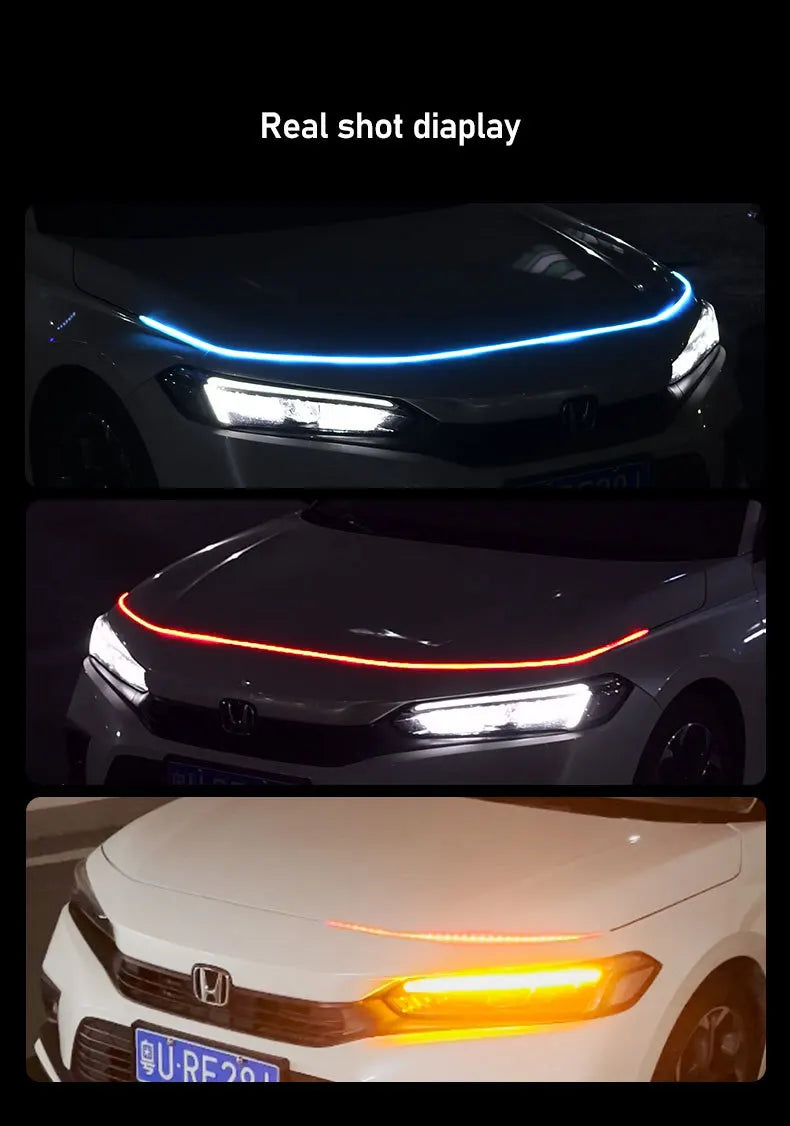 LED Yellow White Car Daytime Running Light Strip