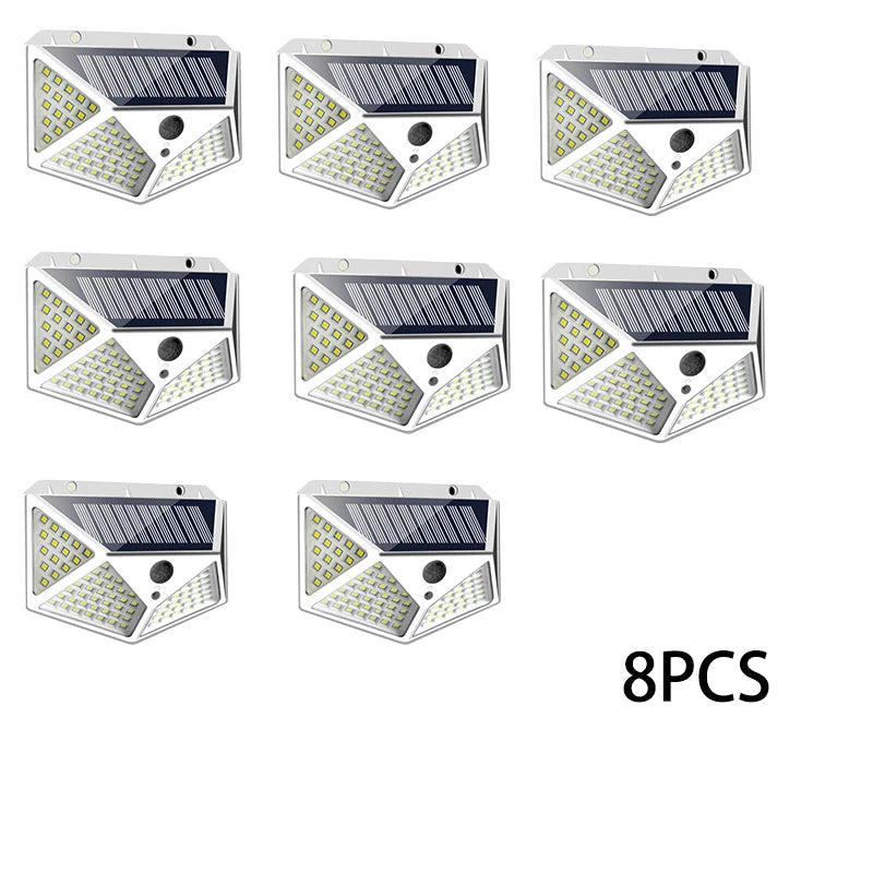 1-12 Pack Solar Lights Outdoor 100 LED Wall Lamp