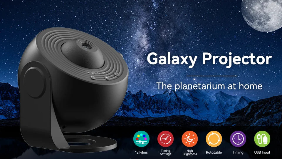 Night Light Galaxy Projector Starry Sky Projector 360° Rotate
