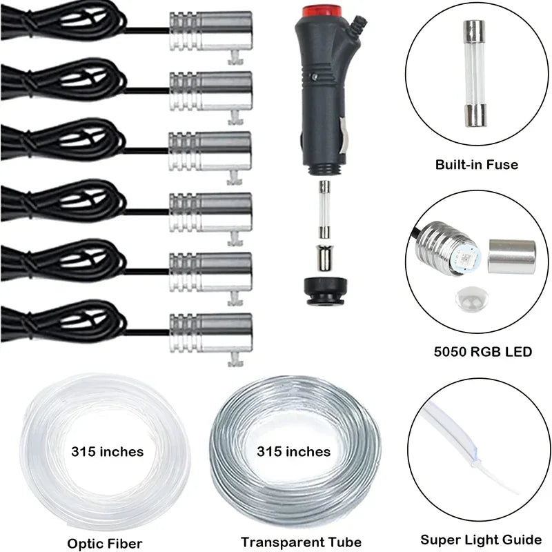 Flexible EL Wire Lights With App Control Ambient Atmosphere Strip Light