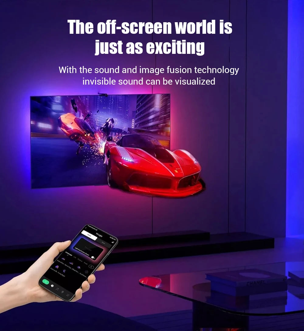 LED TV Led Backlight RGBIC USB Strip Light with AR Color