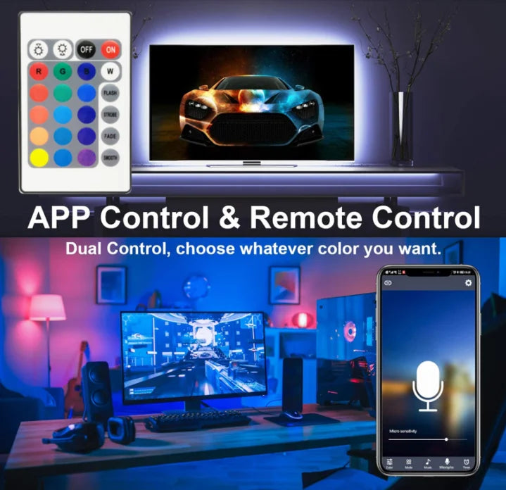 DC 5V USB 1 Meter LED Strip 5050 Waterproof RGB LED Light