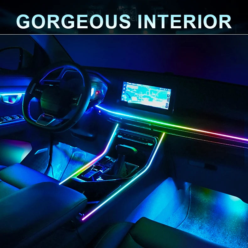 18 in 1 Dual Zone Symphony Streamer Car Ambient Light Interior