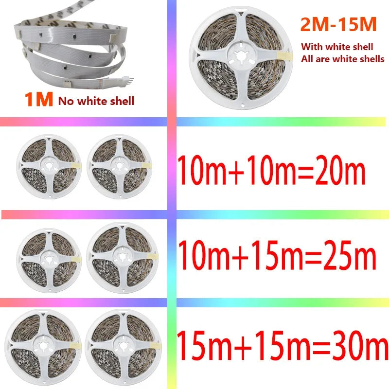 SMD5050 5M USB LED Strip Light TV Desktop Screen Backlight