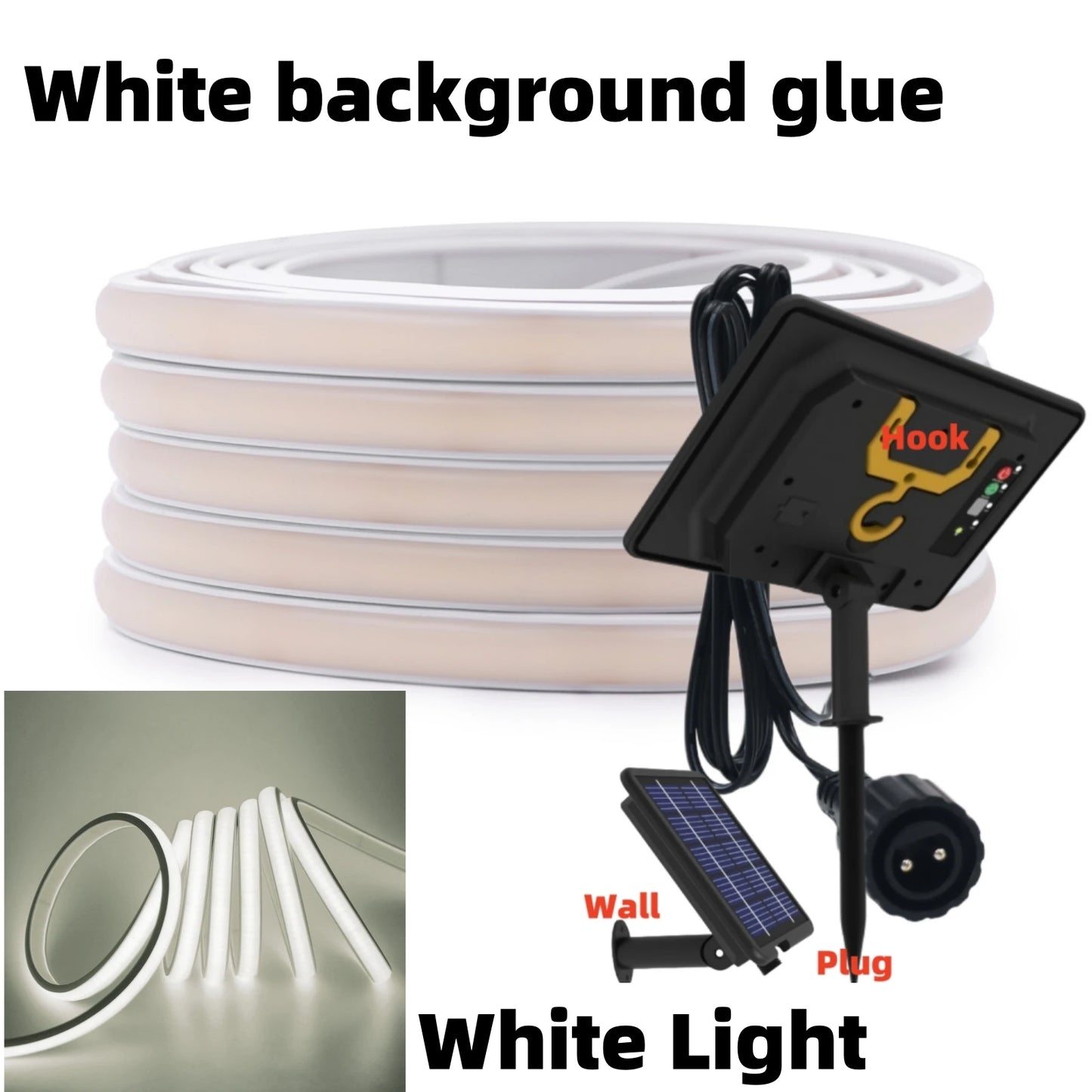 DC 24V COB Solar Neon Light Strips 320LEDs 480LEDs Lighting